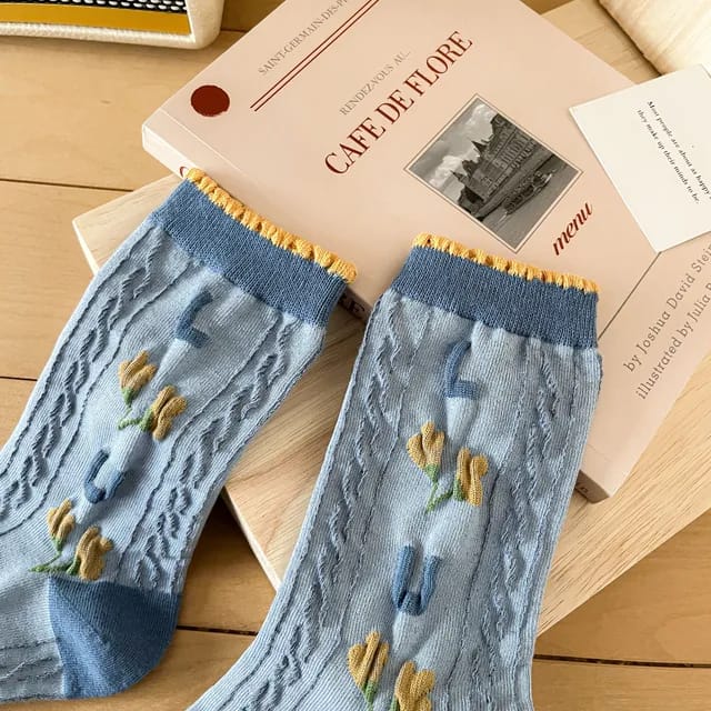 Ladies Cute Cotton Socks for Spring and Summer
